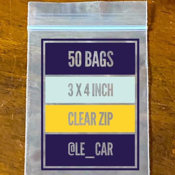 50 clear zip style bags 3 x 4 inch - Picture 5 of 5